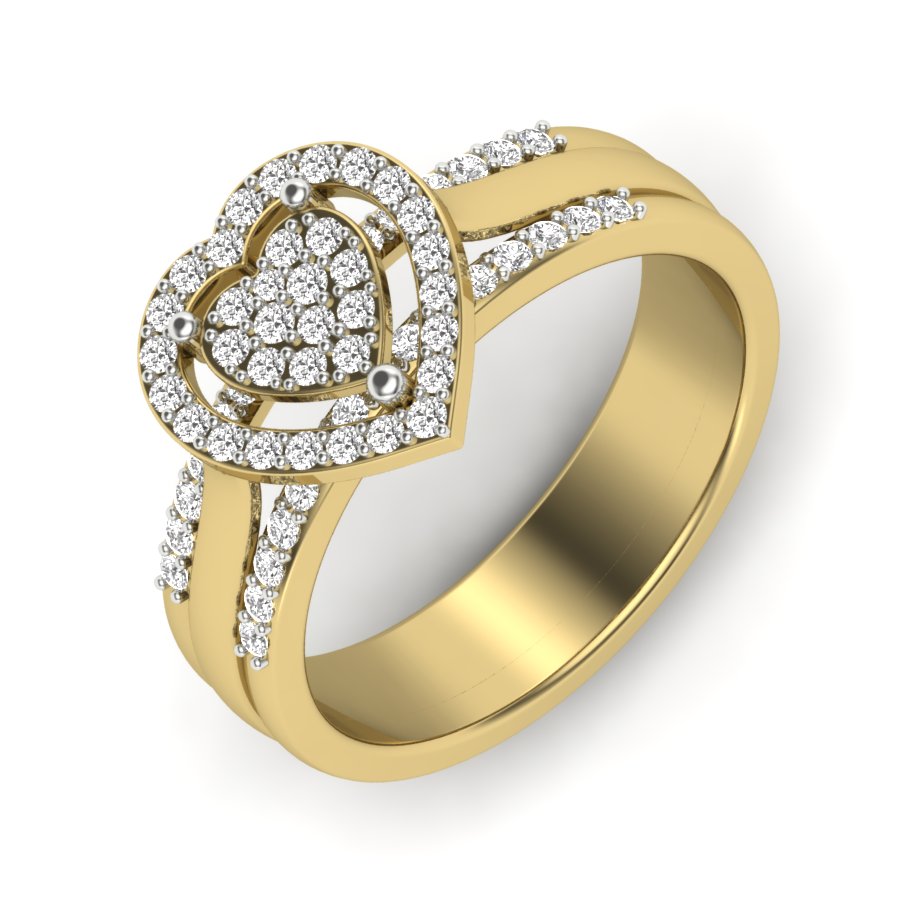 Yellow Gold Plated Sterling Silver Ring
