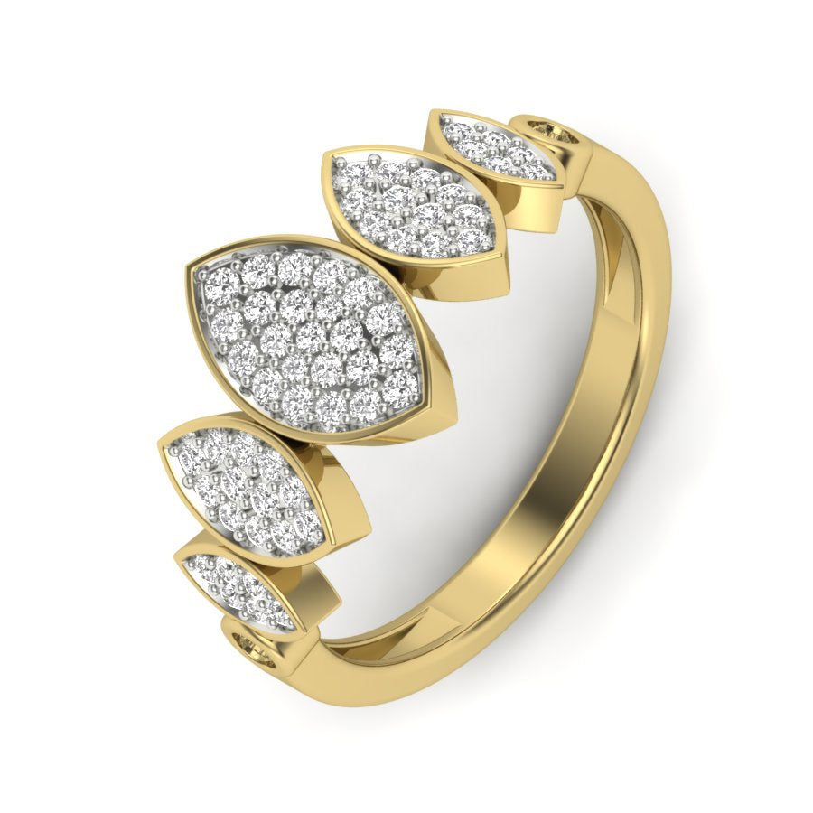 Yellow Gold Plated Sterling Silver Ring