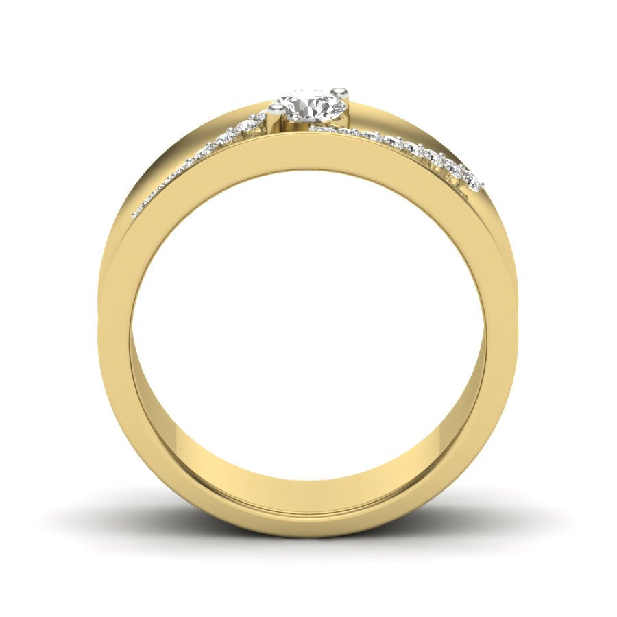 Yellow Gold Plated Sterling Silver Ring