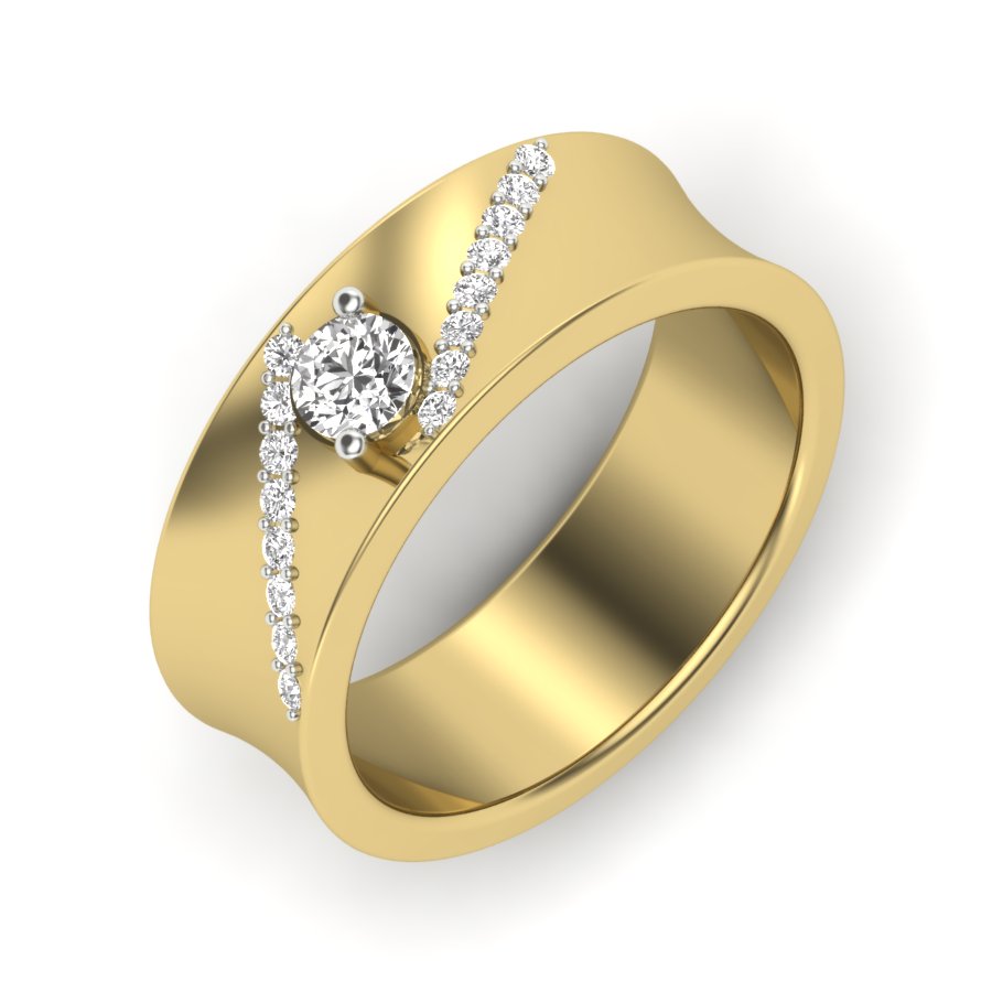 Yellow Gold Plated Sterling Silver Ring