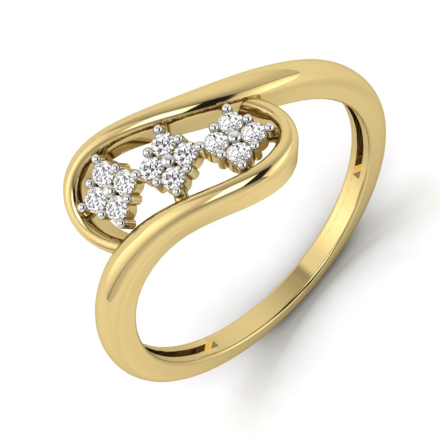 Yellow Gold Plated Sterling Silver Ring