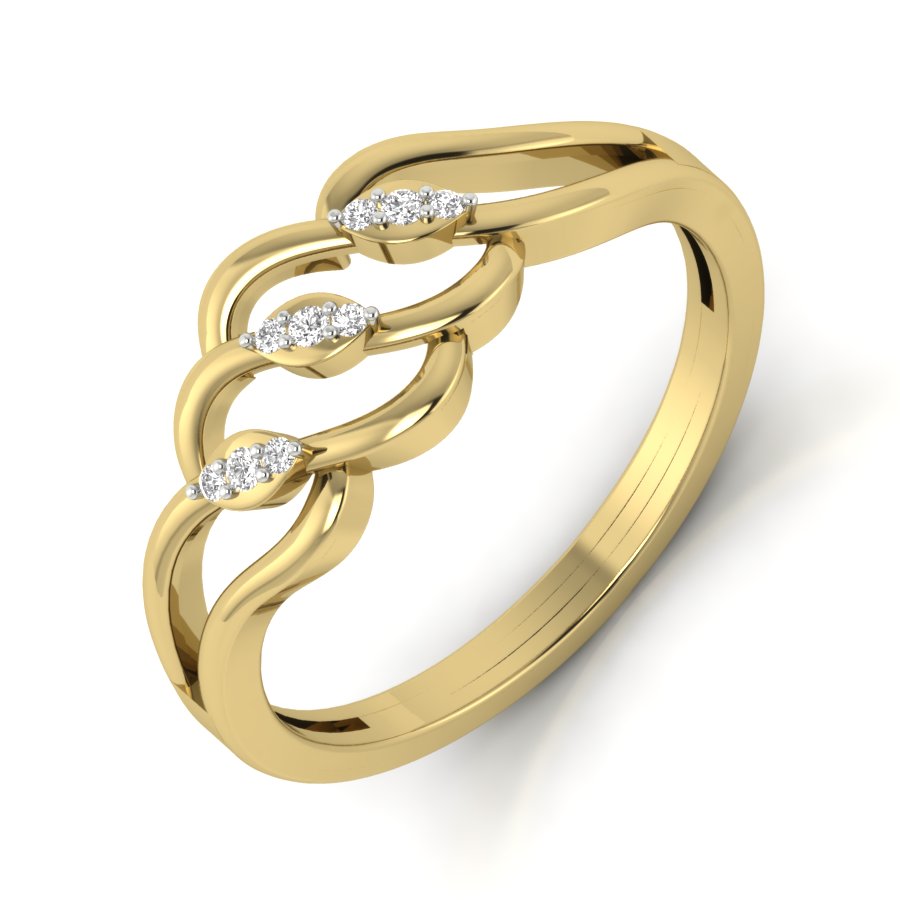 Yellow Gold Plated Sterling Silver Ring