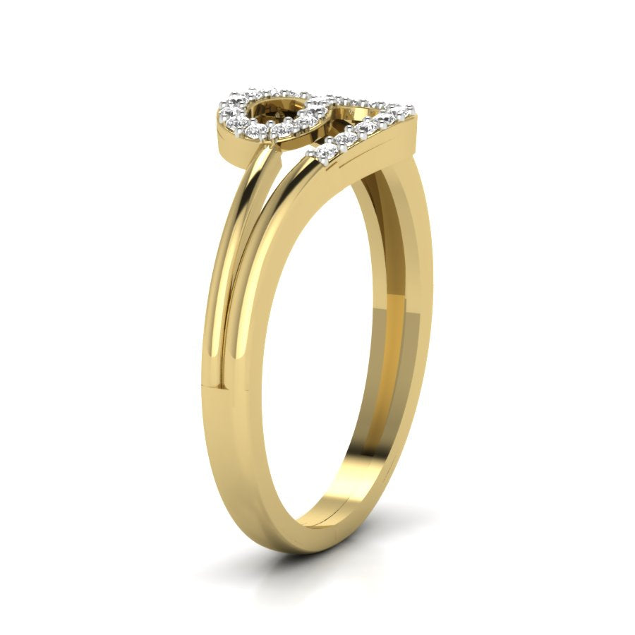 Yellow Gold Plated Sterling Silver Ring