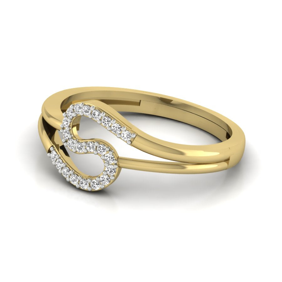 Yellow Gold Plated Sterling Silver Ring
