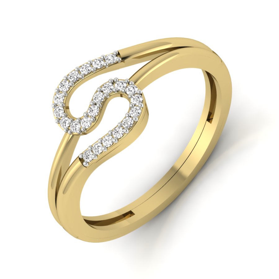 Yellow Gold Plated Sterling Silver Ring