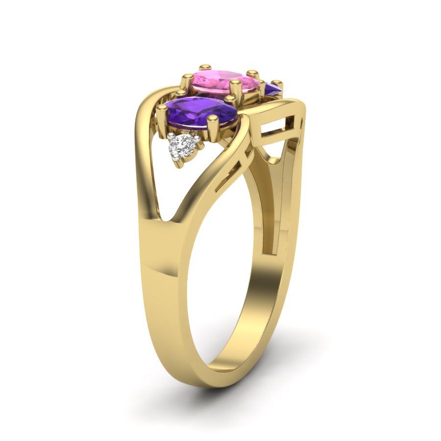 Yellow Gold Plated Sterling Silver Ring