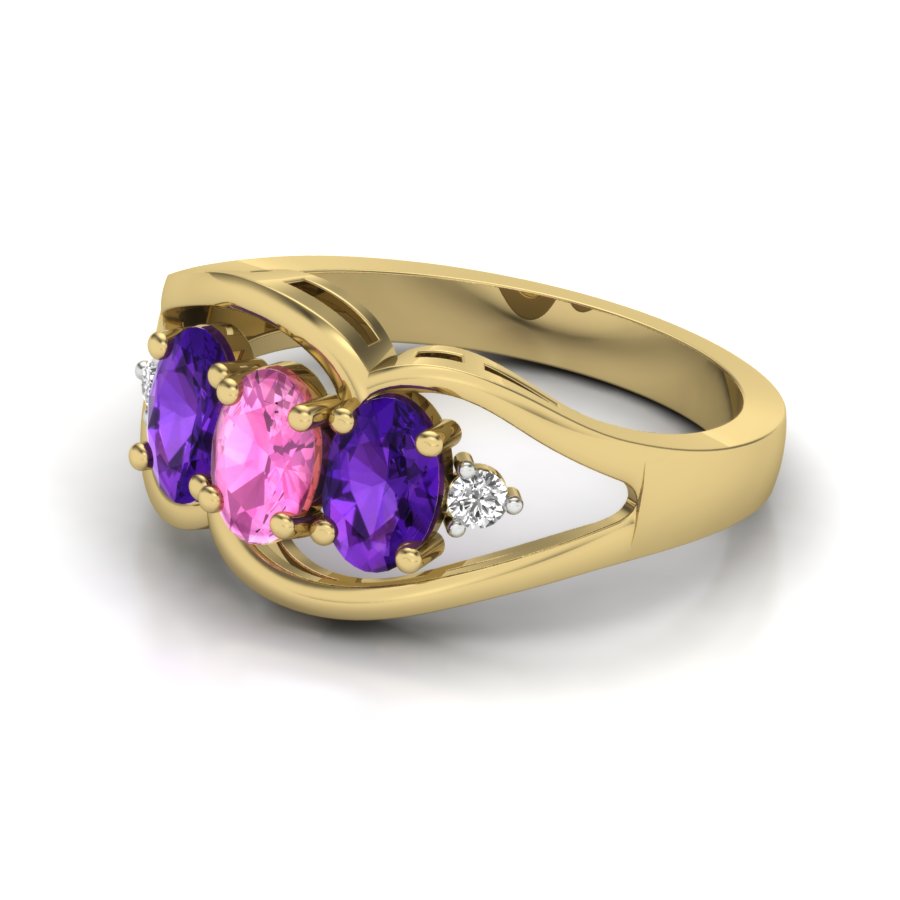 Yellow Gold Plated Sterling Silver Ring