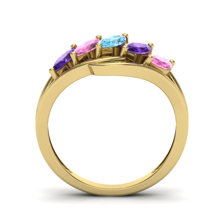 Yellow Gold Plated Sterling Silver Ring