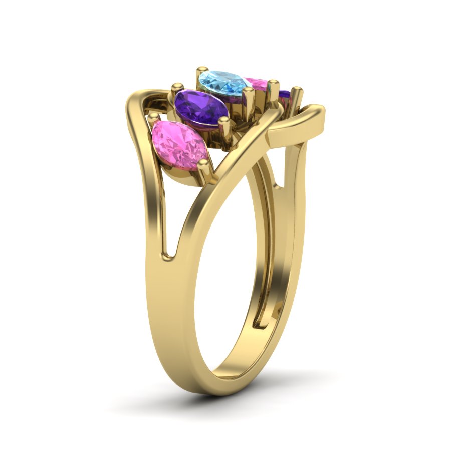 Yellow Gold Plated Sterling Silver Ring