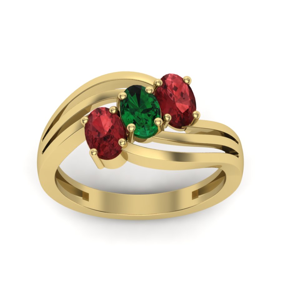 Yellow Gold Plated Sterling Silver Ring