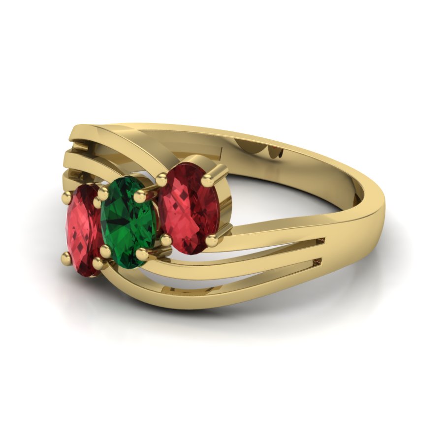 Yellow Gold Plated Sterling Silver Ring