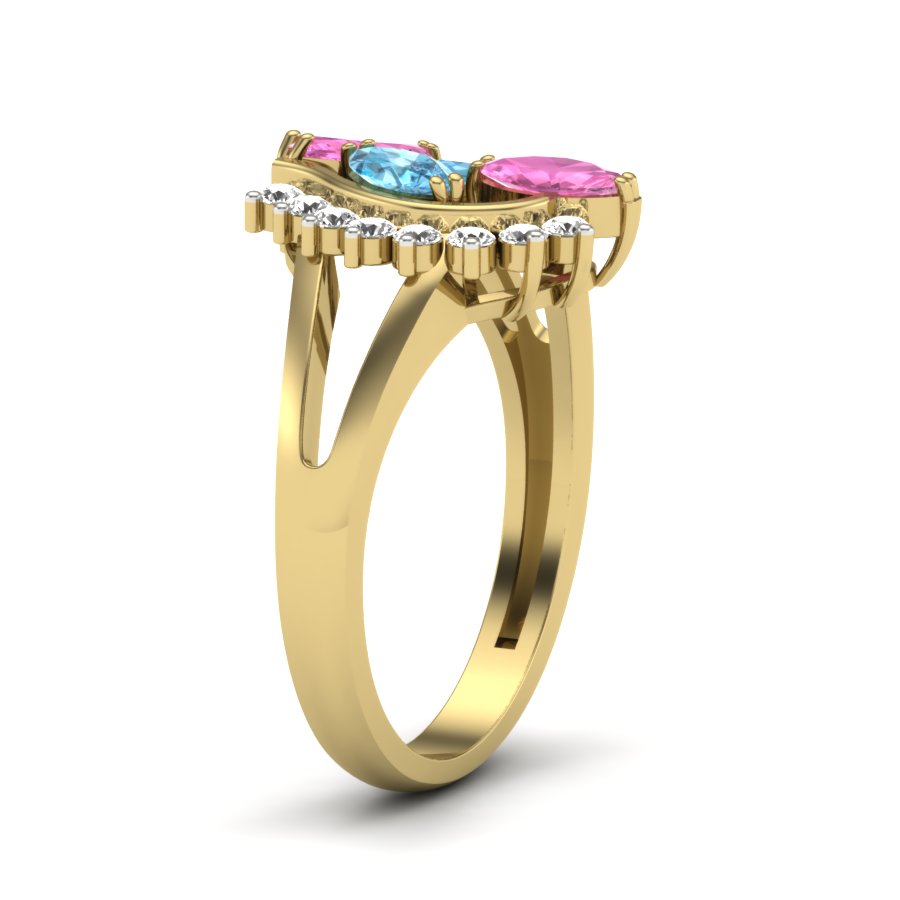 Yellow Gold Plated Sterling Silver Ring