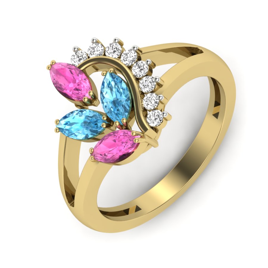 Yellow Gold Plated Sterling Silver Ring