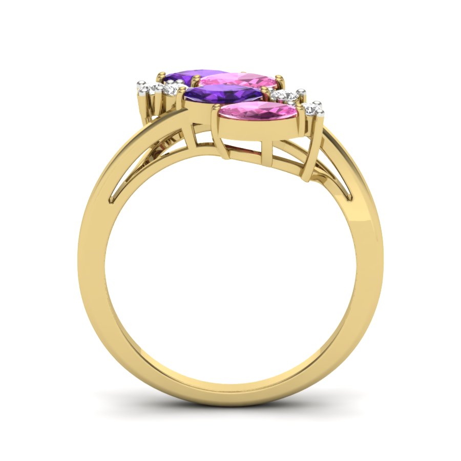 Yellow Gold Plated Sterling Silver Ring