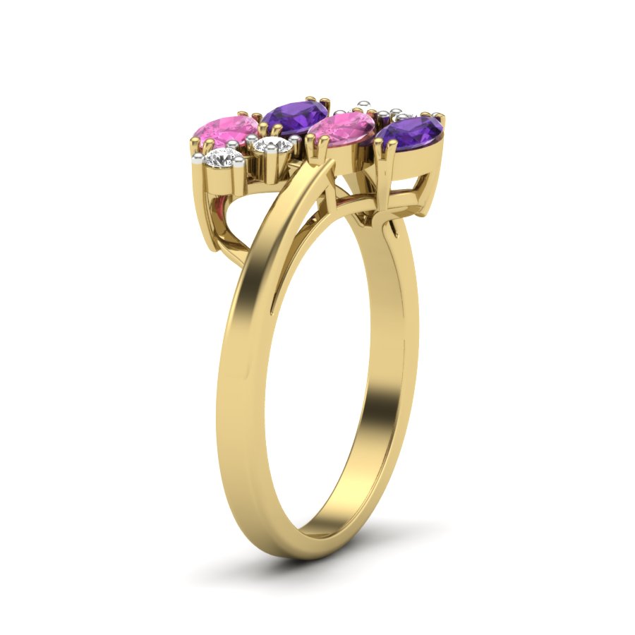 Yellow Gold Plated Sterling Silver Ring