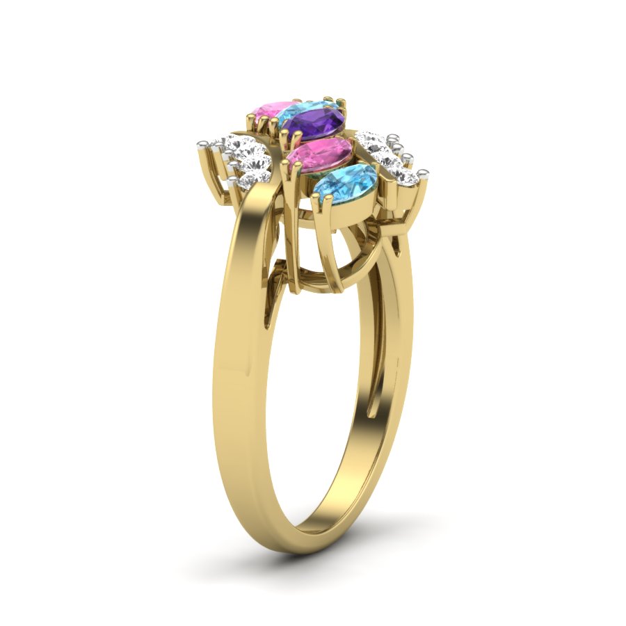 Yellow Gold Plated Sterling Silver Ring