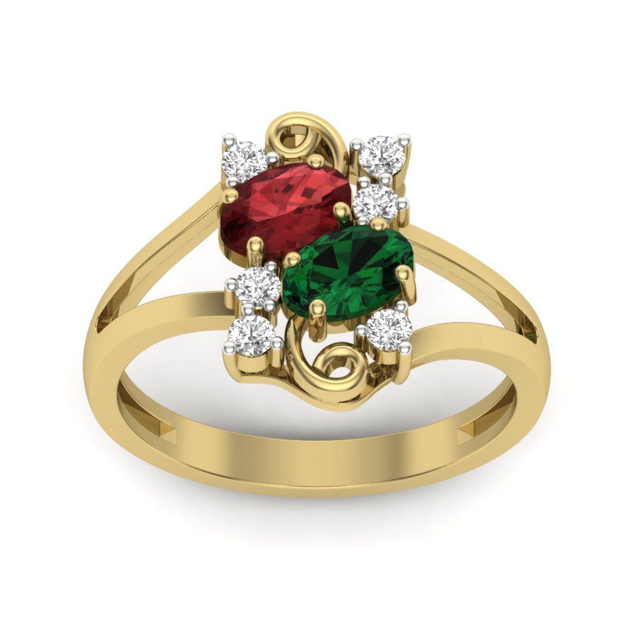 Yellow Gold Plated Sterling Silver Ring