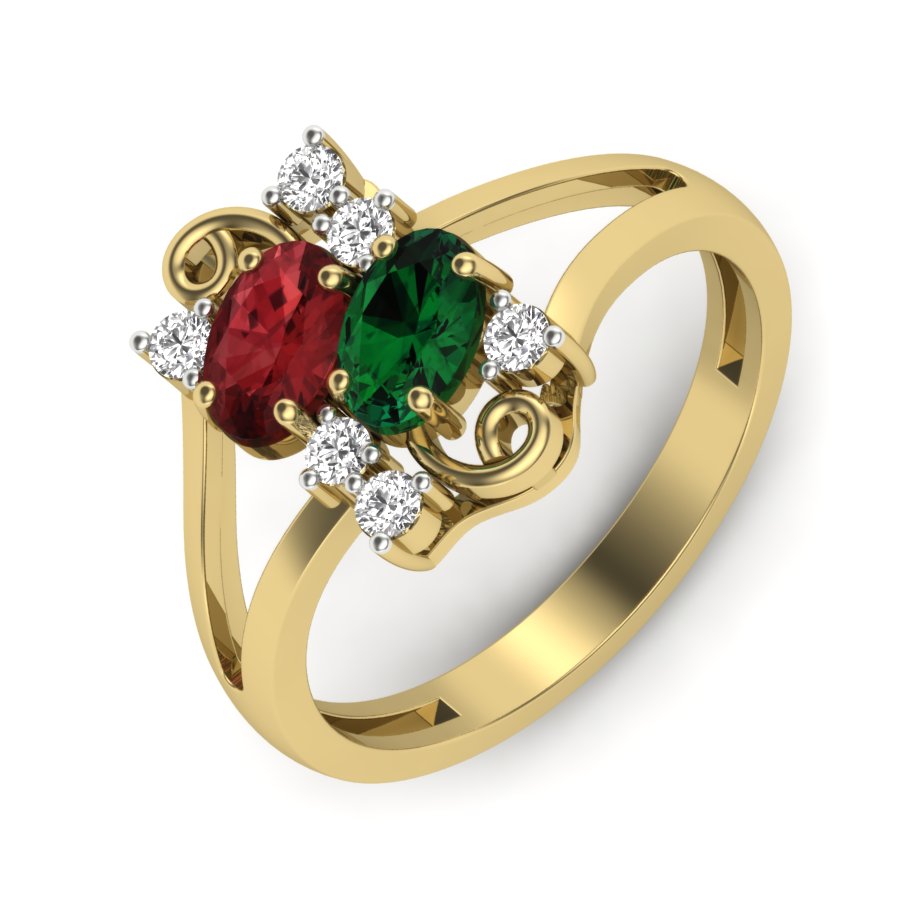 Yellow Gold Plated Sterling Silver Ring