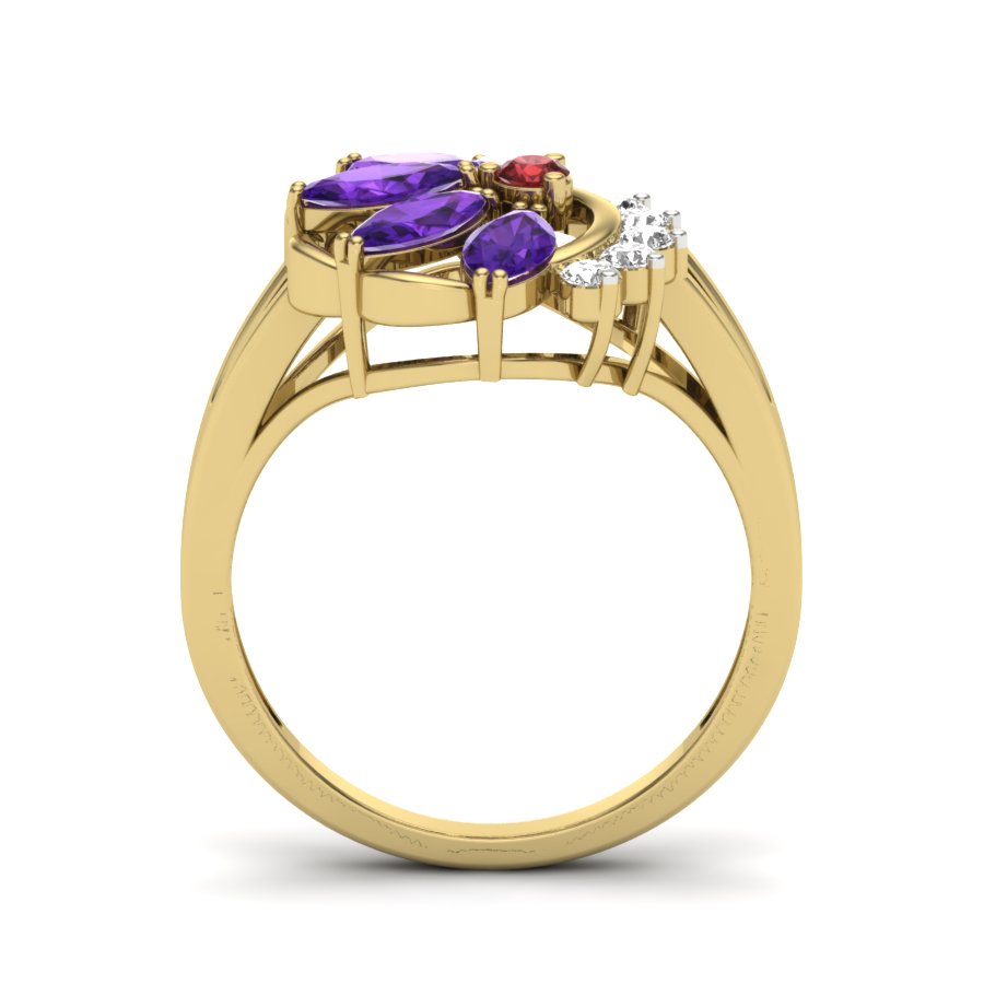 Yellow Gold Plated Sterling Silver Ring