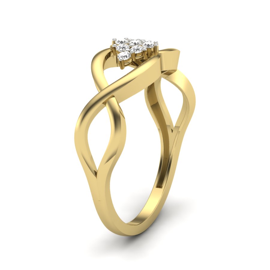 Yellow Gold Plated Sterling Silver Ring