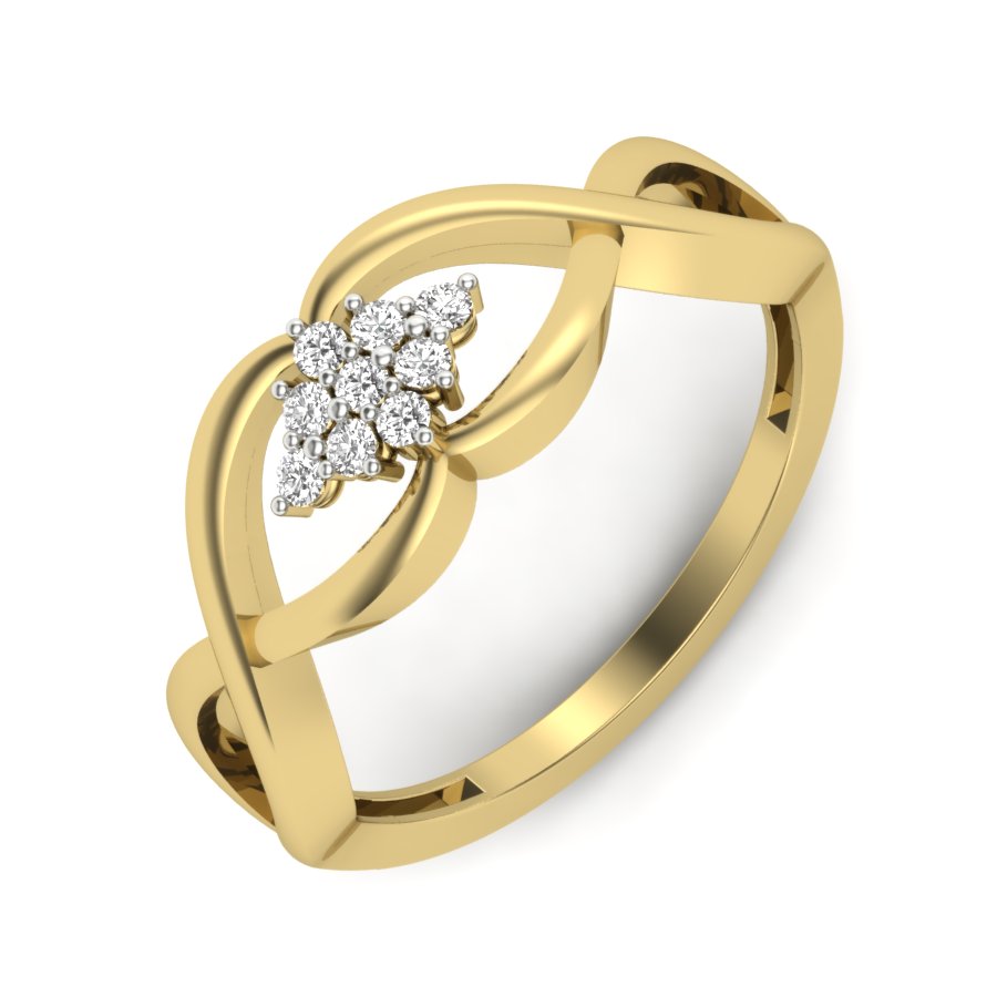 Yellow Gold Plated Sterling Silver Ring