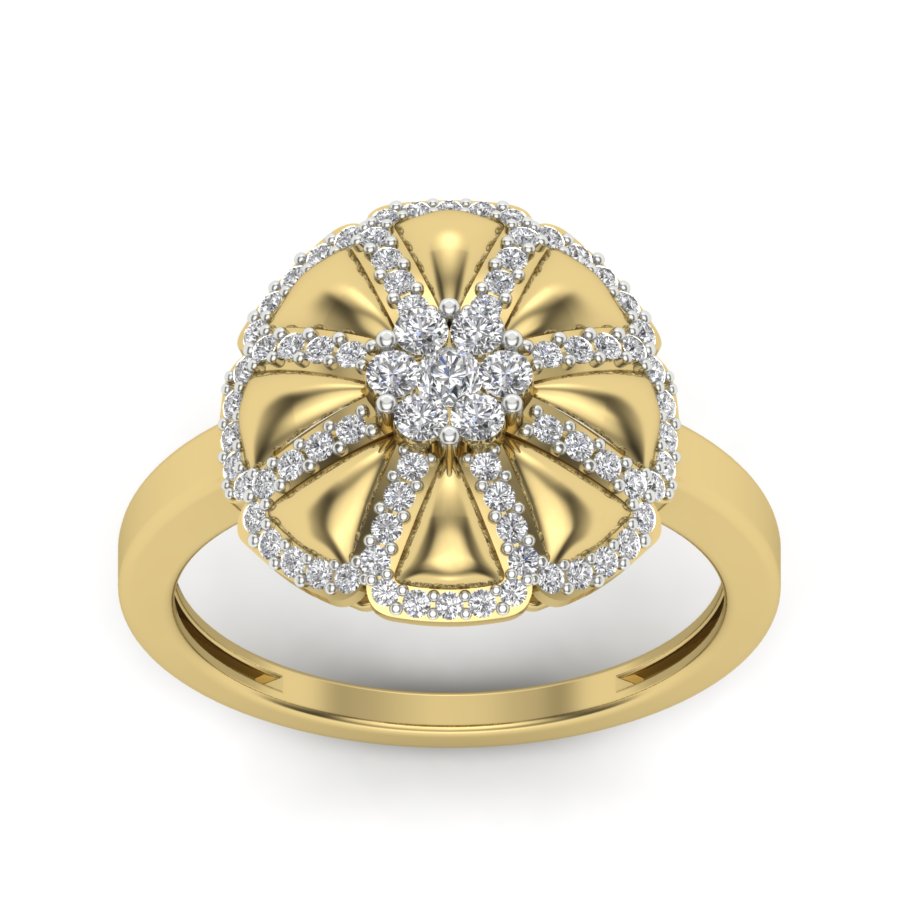 Yellow Gold Plated Sterling Silver Ring