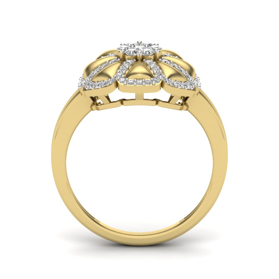 Yellow Gold Plated Sterling Silver Ring