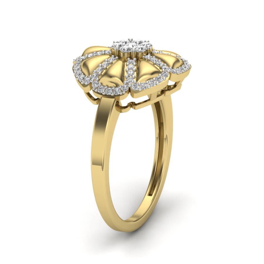 Yellow Gold Plated Sterling Silver Ring