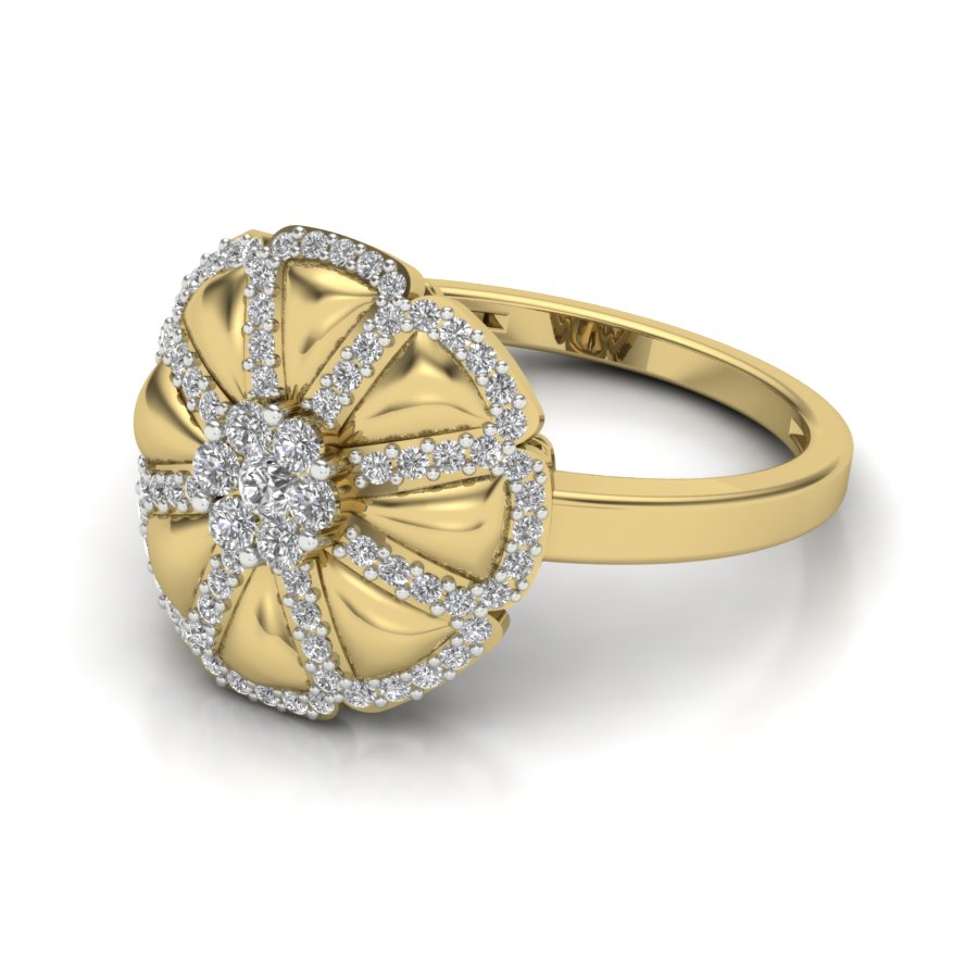 Yellow Gold Plated Sterling Silver Ring