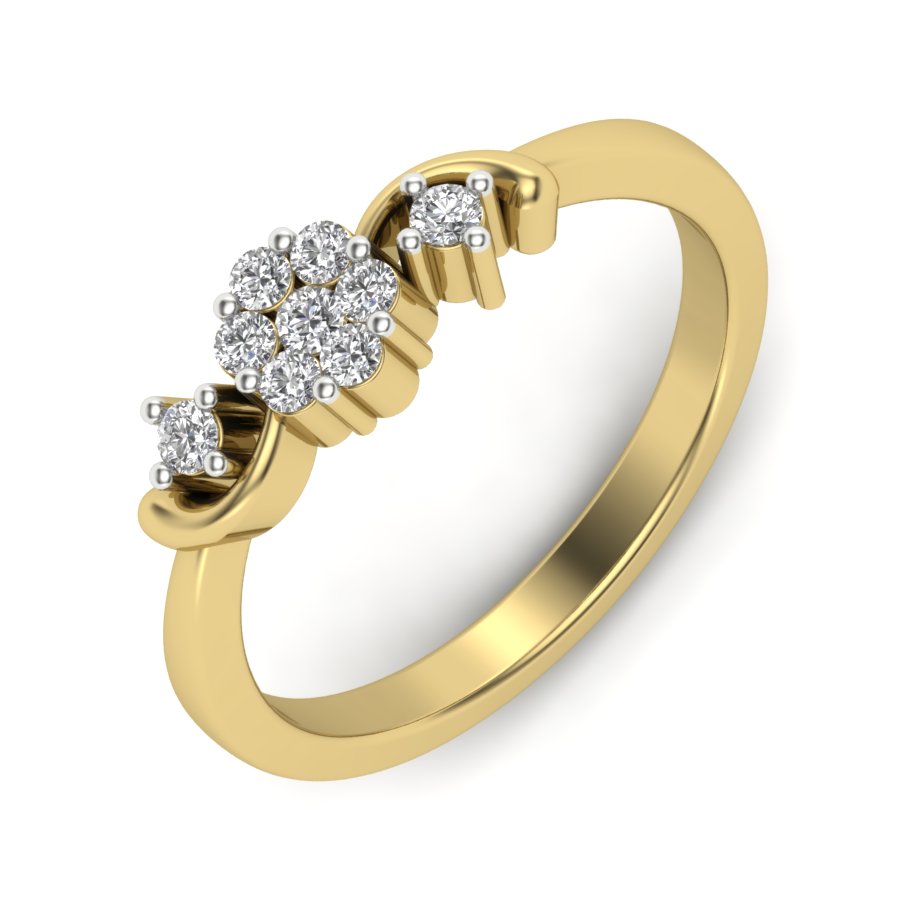 Yellow Gold Plated Sterling Silver Ring