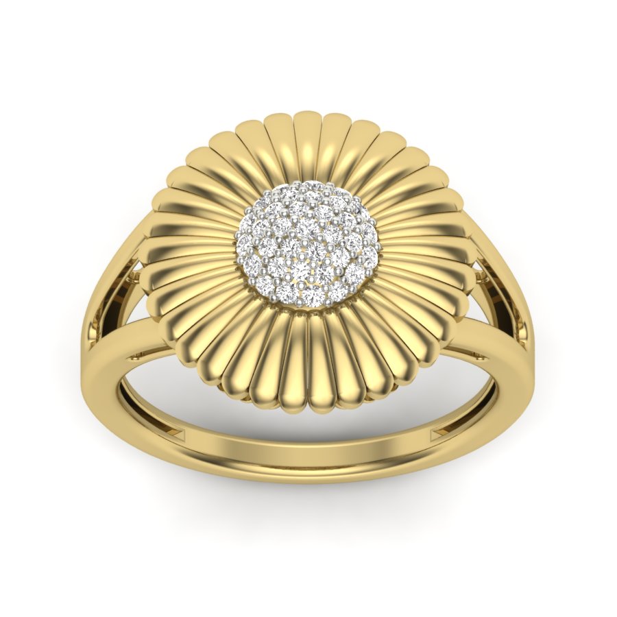 Yellow Gold Plated Sterling Silver Ring