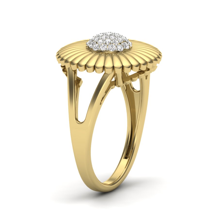 Yellow Gold Plated Sterling Silver Ring