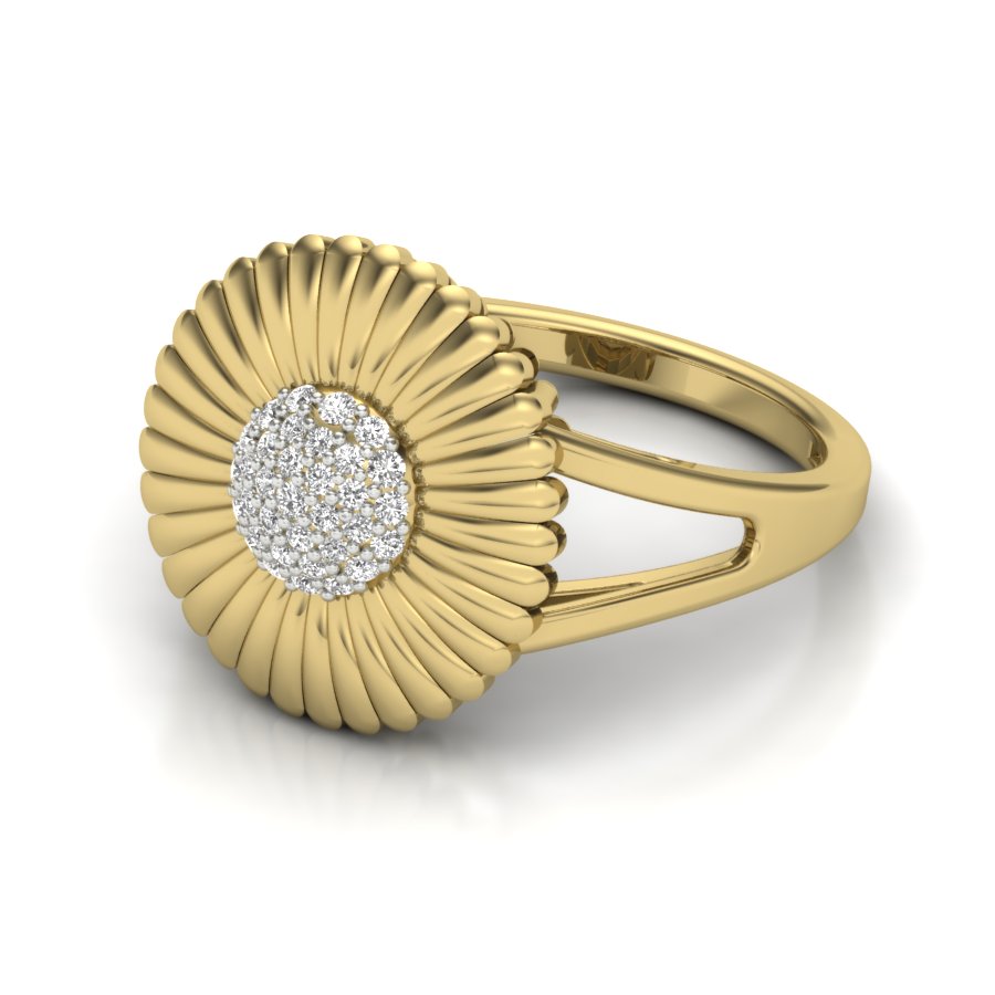 Yellow Gold Plated Sterling Silver Ring