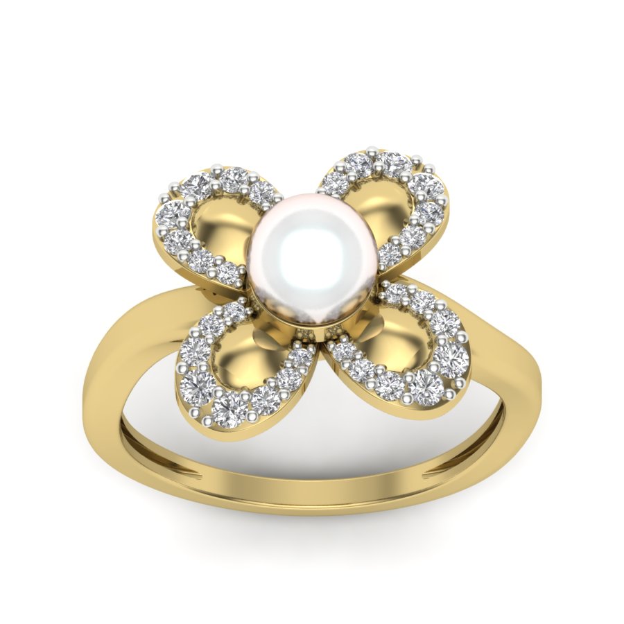 Yellow Gold Plated Sterling Silver Ring