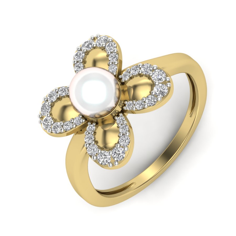 Yellow Gold Plated Sterling Silver Ring