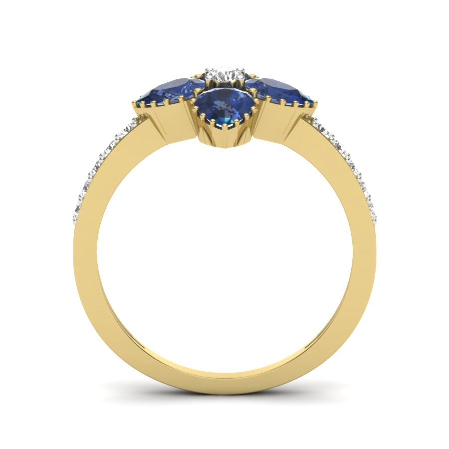 Yellow Gold Plated Sterling Silver Ring