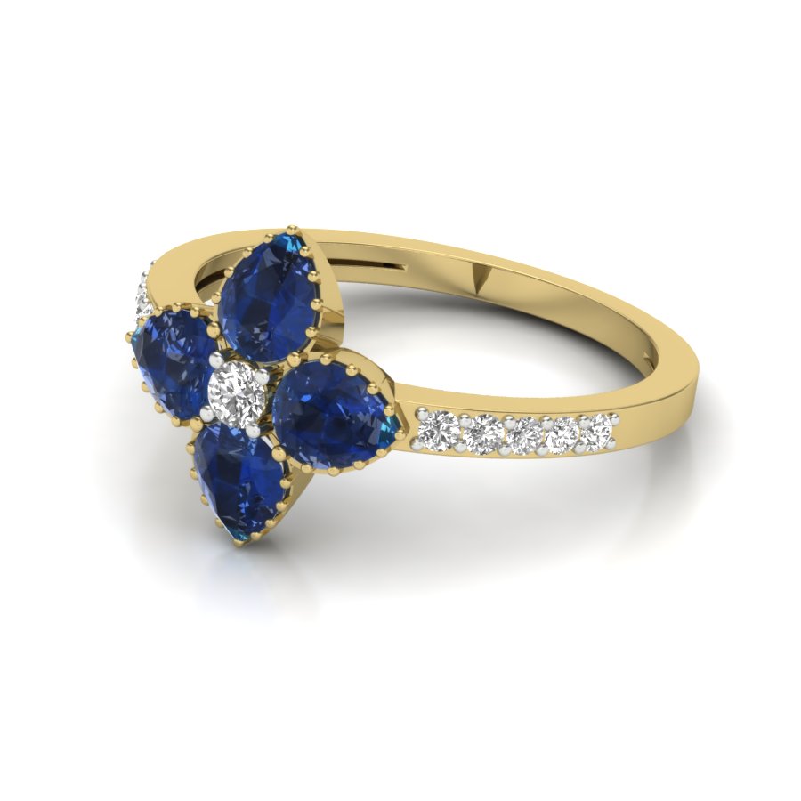 Yellow Gold Plated Sterling Silver Ring