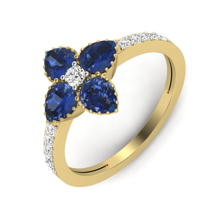 Yellow Gold Plated Sterling Silver Ring