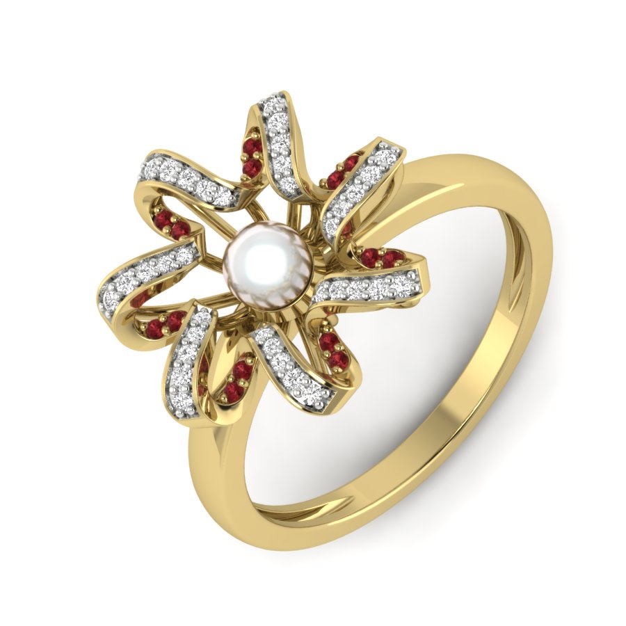 Yellow Gold Plated Sterling Silver Ring