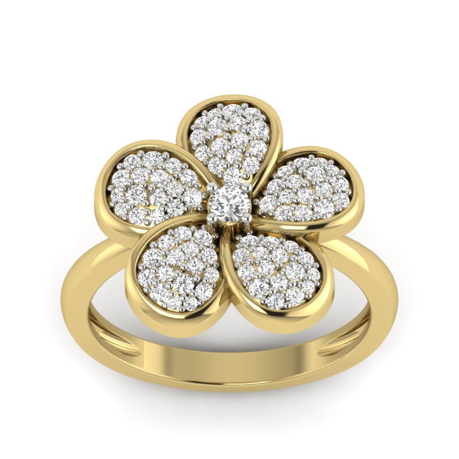 Yellow Gold Plated Sterling Silver Ring