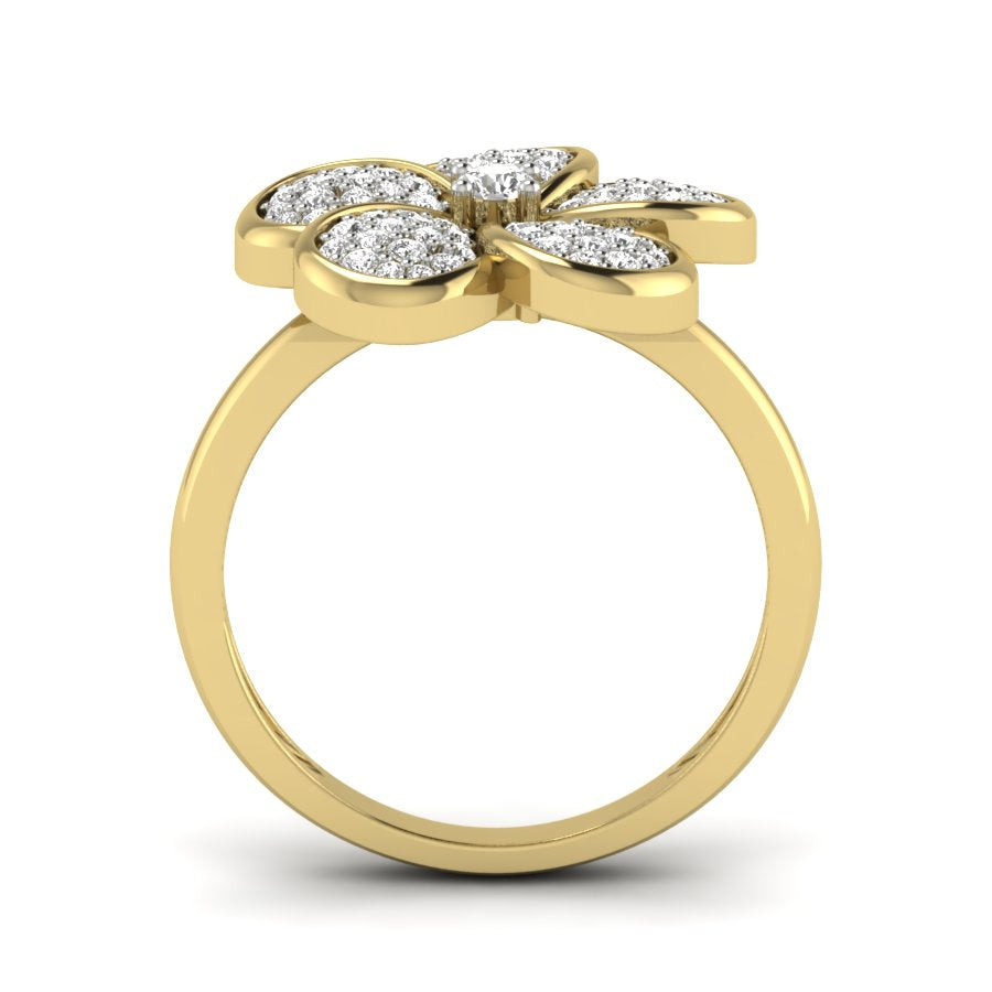 Yellow Gold Plated Sterling Silver Ring