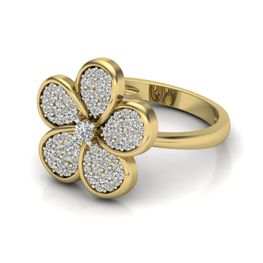 Yellow Gold Plated Sterling Silver Ring