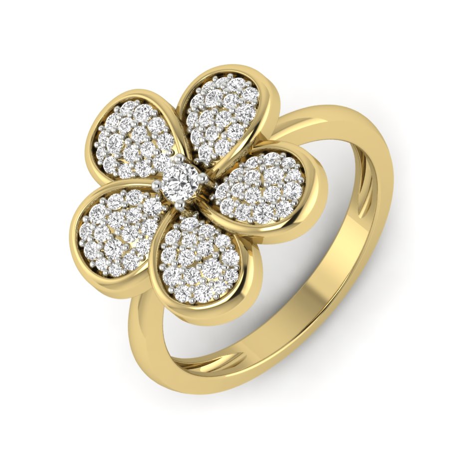 Yellow Gold Plated Sterling Silver Ring