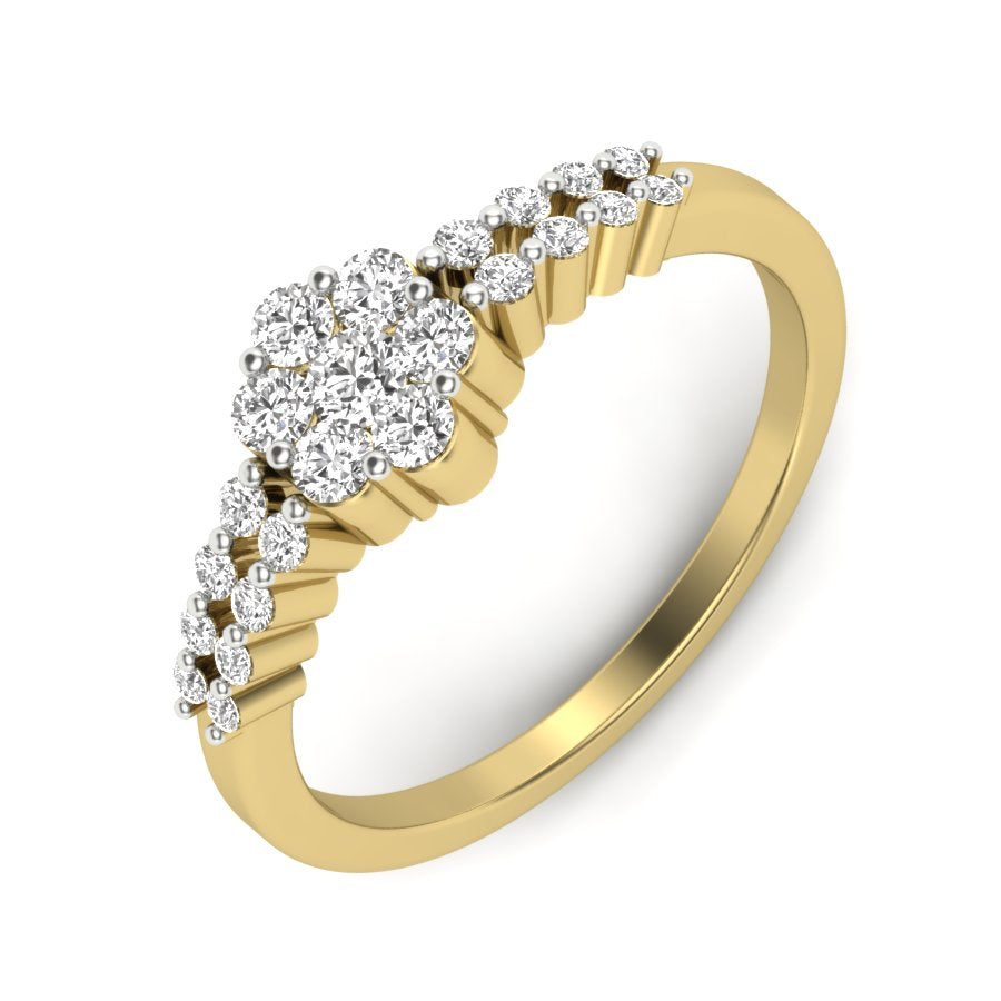 Yellow Gold Plated Sterling Silver Ring