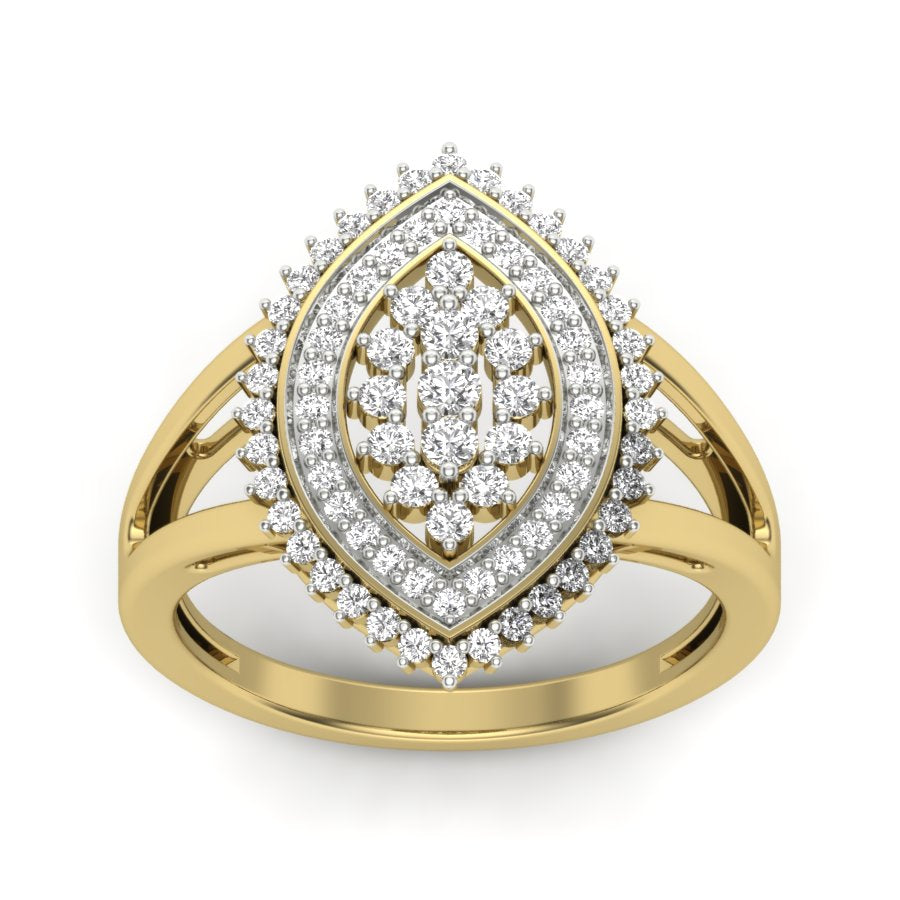 Yellow Gold Plated Sterling Silver Ring