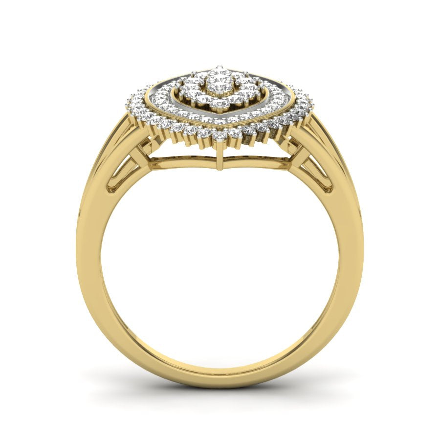 Yellow Gold Plated Sterling Silver Ring