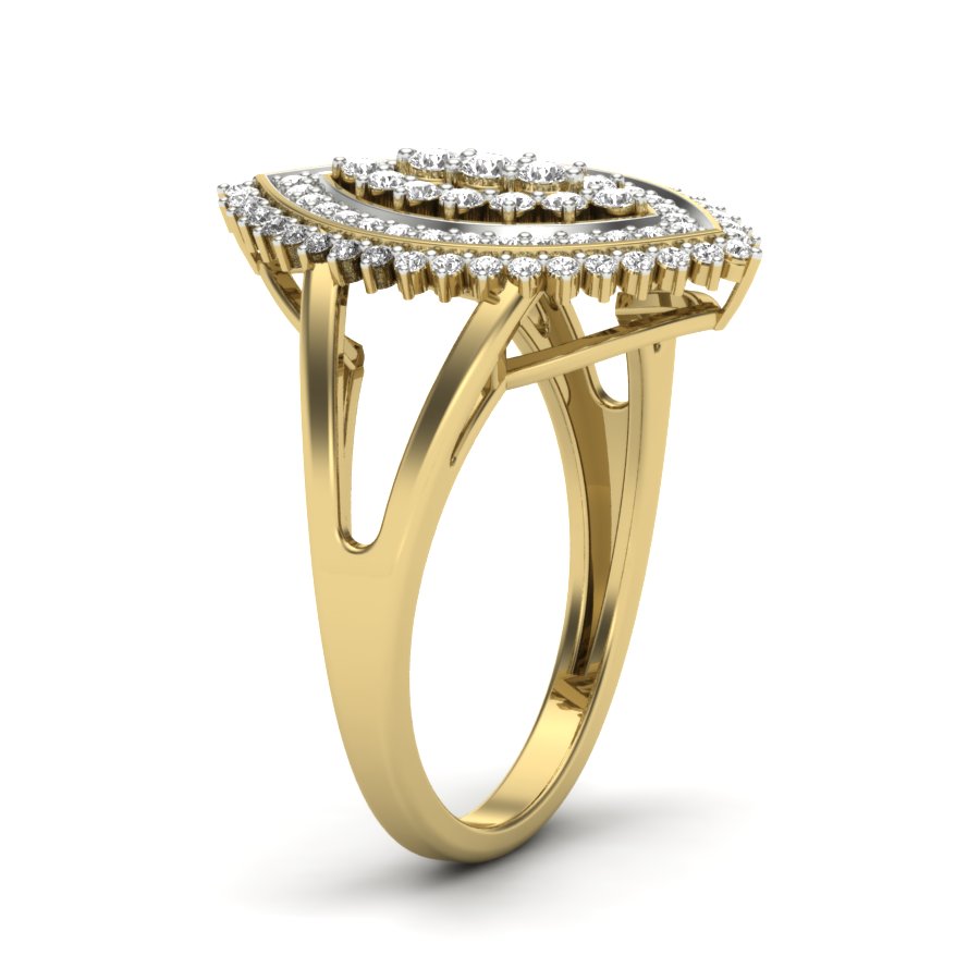 Yellow Gold Plated Sterling Silver Ring