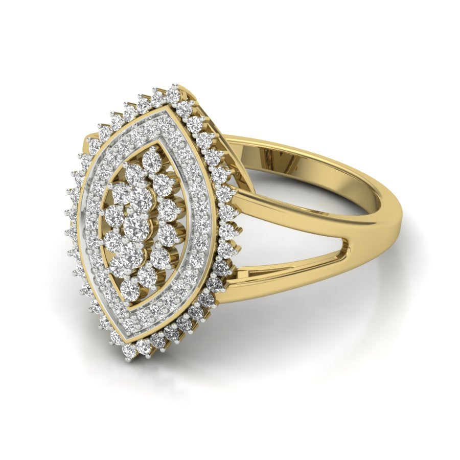 Yellow Gold Plated Sterling Silver Ring