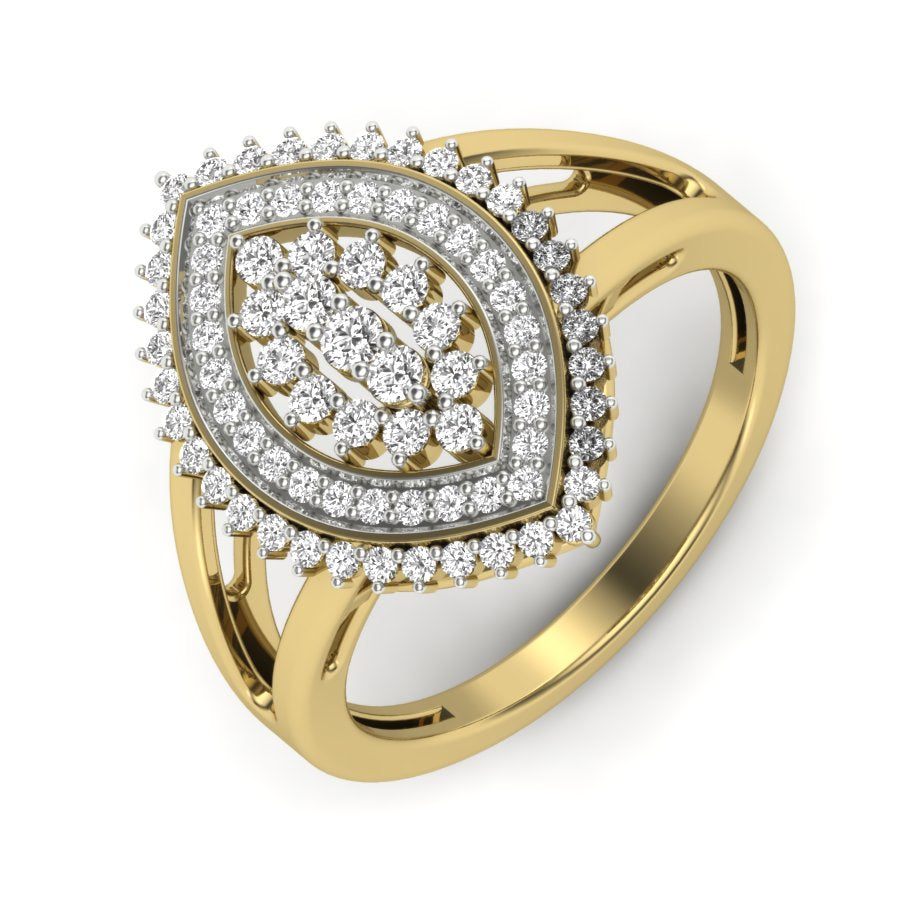 Yellow Gold Plated Sterling Silver Ring