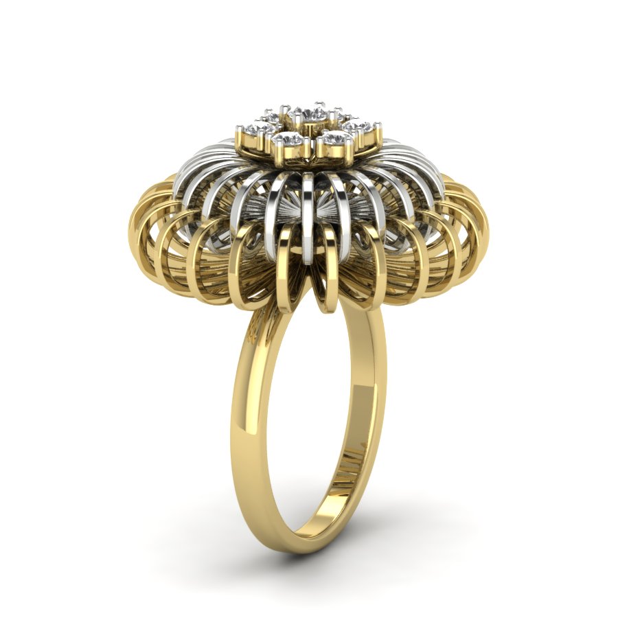 Yellow Gold Plated Sterling Silver Ring